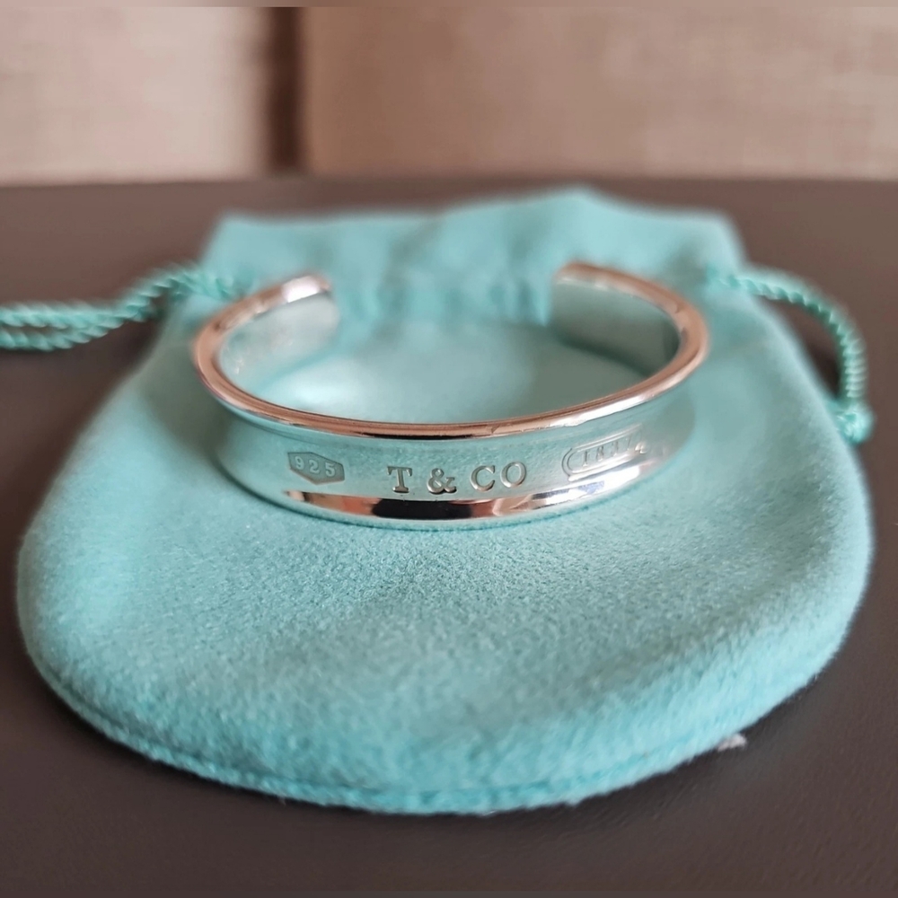 Tiffany & Co 1837 Wide Cuff Bracelet, Sterling Silver 925 - Picture 8 of 10